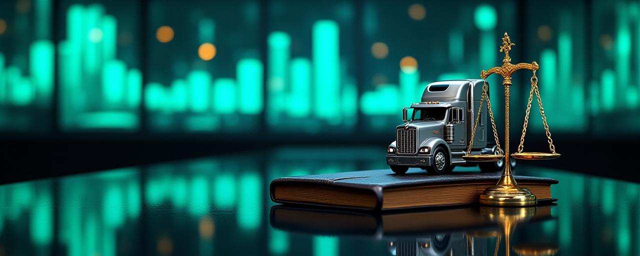 Legal documents and scale representing logistics compliance